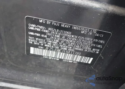 2014 Subaru Forester 2.0Xt Touring из США, поврежденный, VIN JF2SJGMC1EH433789